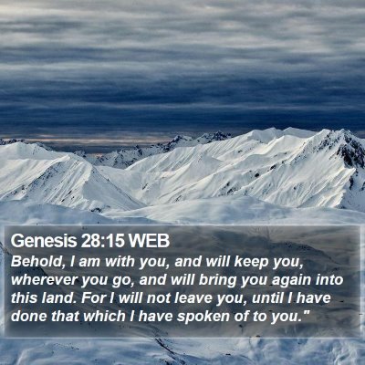 Genesis 28:15 WEB Bible Verse Image