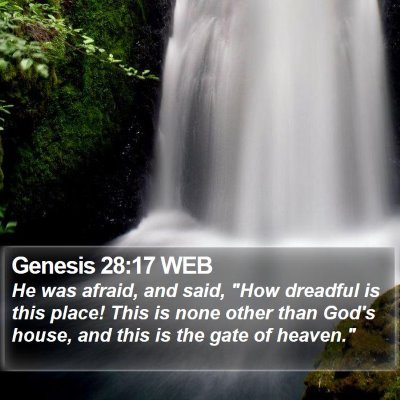Genesis 28:17 WEB Bible Verse Image
