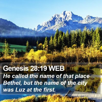 Genesis 28:19 WEB Bible Verse Image