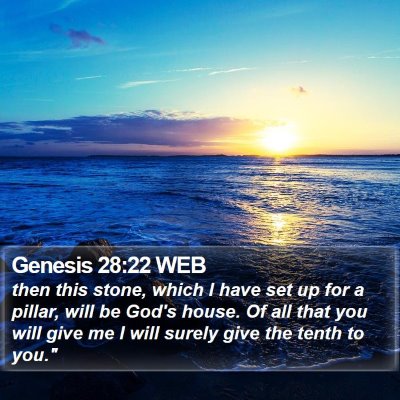 Genesis 28:22 WEB Bible Verse Image