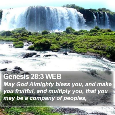 Genesis 28:3 WEB Bible Verse Image