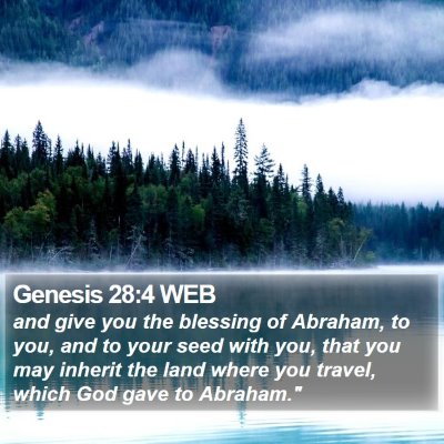 Genesis 28:4 WEB Bible Verse Image