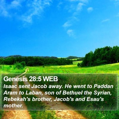Genesis 28:5 WEB Bible Verse Image