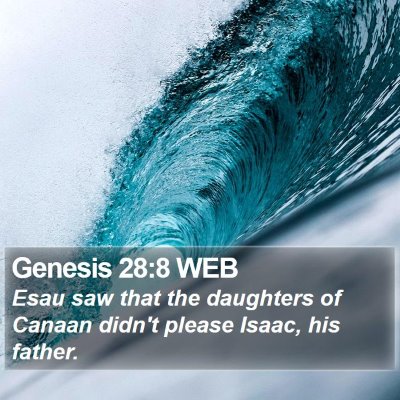 Genesis 28:8 WEB Bible Verse Image
