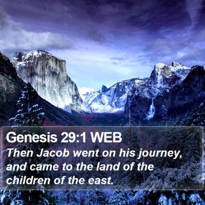 Genesis 29:1 WEB Bible Verse Image
