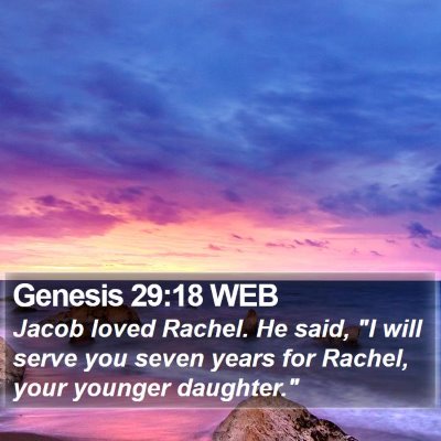 Genesis 29:18 WEB Bible Verse Image