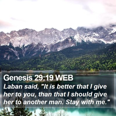 Genesis 29:19 WEB Bible Verse Image