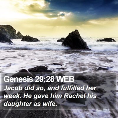 Genesis 29:28 WEB Bible Verse Image