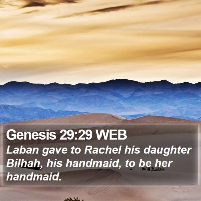 Genesis 29:29 WEB Bible Verse Image