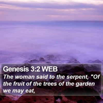 Genesis 3:2 WEB Bible Verse Image