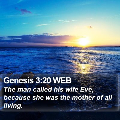 Genesis 3:20 WEB Bible Verse Image