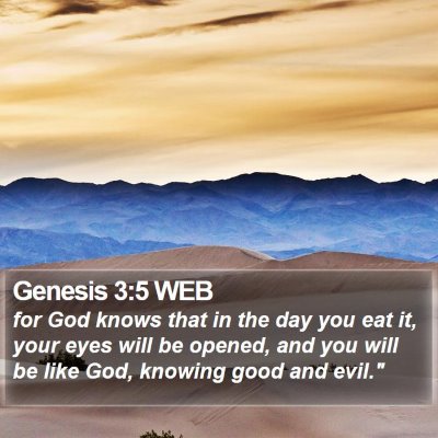 Genesis 3:5 WEB Bible Verse Image