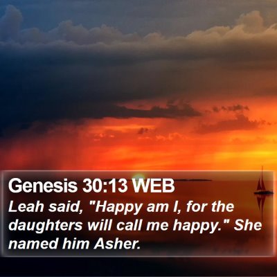 Genesis 30:13 WEB Bible Verse Image