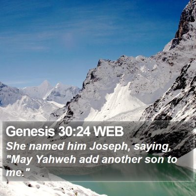 Genesis 30:24 WEB Bible Verse Image