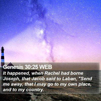 Genesis 30:25 WEB Bible Verse Image