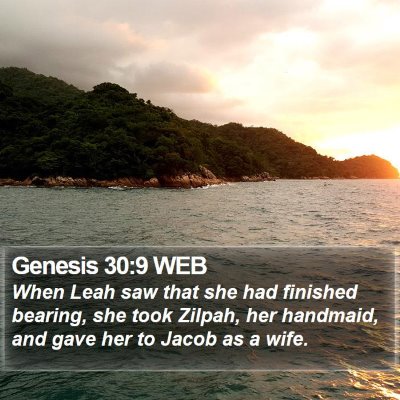 Genesis 30:9 WEB Bible Verse Image