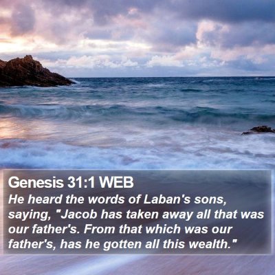 Genesis 31:1 WEB Bible Verse Image