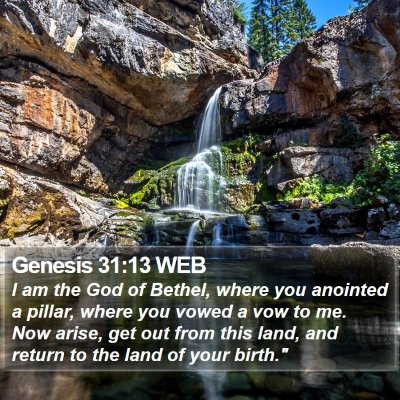 Genesis 31:13 WEB Bible Verse Image