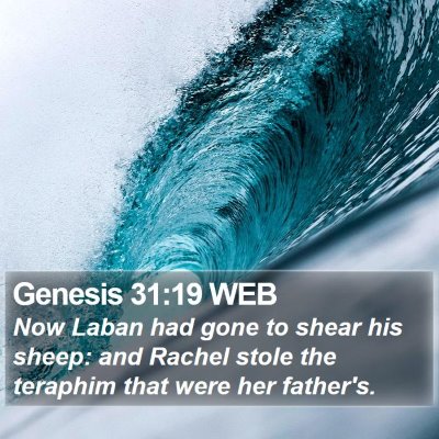 Genesis 31:19 WEB Bible Verse Image