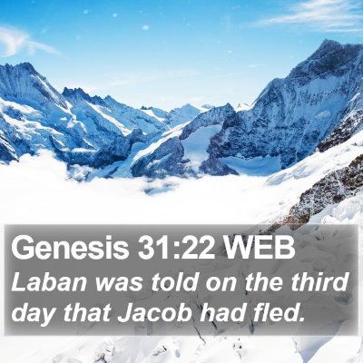 Genesis 31:22 WEB Bible Verse Image