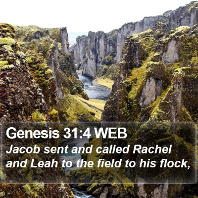 Genesis 31:4 WEB Bible Verse Image