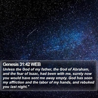 Genesis 31:42 WEB Bible Verse Image