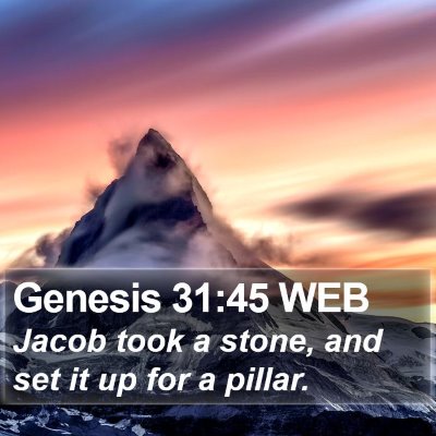 Genesis 31:45 WEB Bible Verse Image