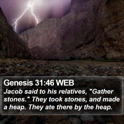 Genesis 31:46 WEB Bible Verse Image