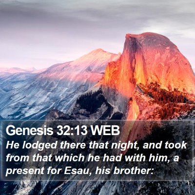 Genesis 32:13 WEB Bible Verse Image