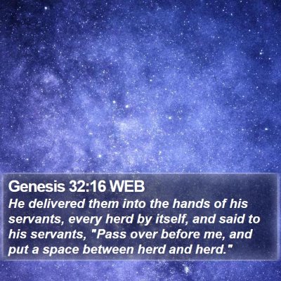 Genesis 32:16 WEB Bible Verse Image