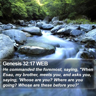 Genesis 32:17 WEB Bible Verse Image