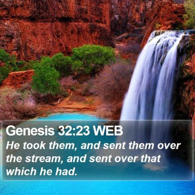 Genesis 32:23 WEB Bible Verse Image