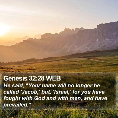 Genesis 32:28 WEB Bible Verse Image