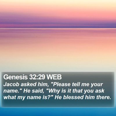 Genesis 32:29 WEB Bible Verse Image