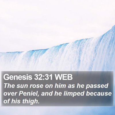 Genesis 32:31 WEB Bible Verse Image