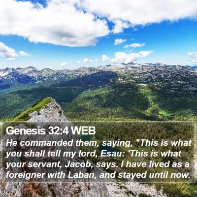 Genesis 32:4 WEB Bible Verse Image