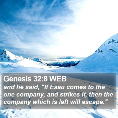 Genesis 32:8 WEB Bible Verse Image