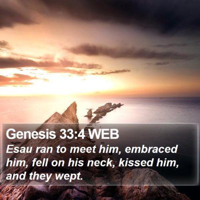 Genesis 33:4 WEB Bible Verse Image