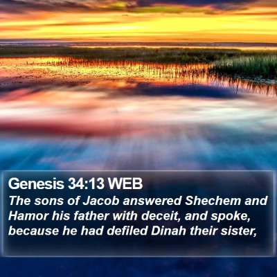 Genesis 34:13 WEB Bible Verse Image