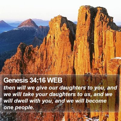 Genesis 34:16 WEB Bible Verse Image