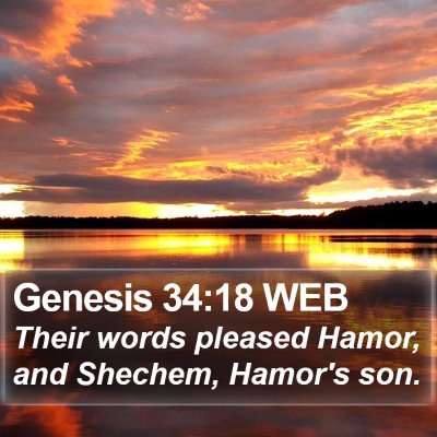 Genesis 34:18 WEB Bible Verse Image