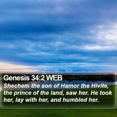 Genesis 34:2 WEB Bible Verse Image