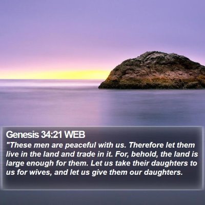 Genesis 34:21 WEB Bible Verse Image