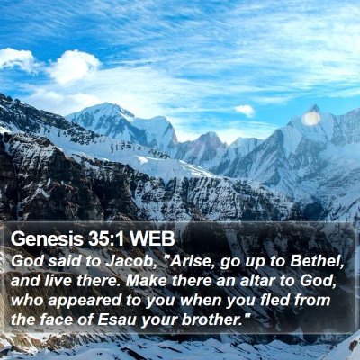 Genesis 35:1 WEB Bible Verse Image