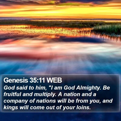 Genesis 35:11 WEB Bible Verse Image