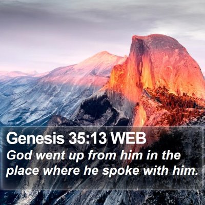 Genesis 35:13 WEB Bible Verse Image