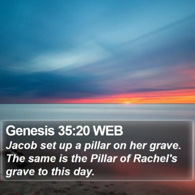 Genesis 35:20 WEB Bible Verse Image