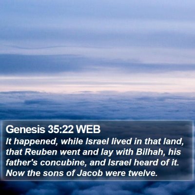 Genesis 35:22 WEB Bible Verse Image