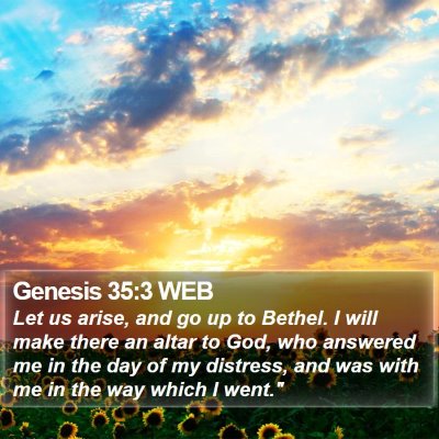Genesis 35:3 WEB Bible Verse Image
