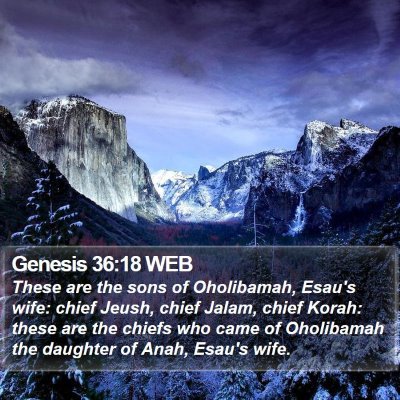 Genesis 36:18 WEB Bible Verse Image